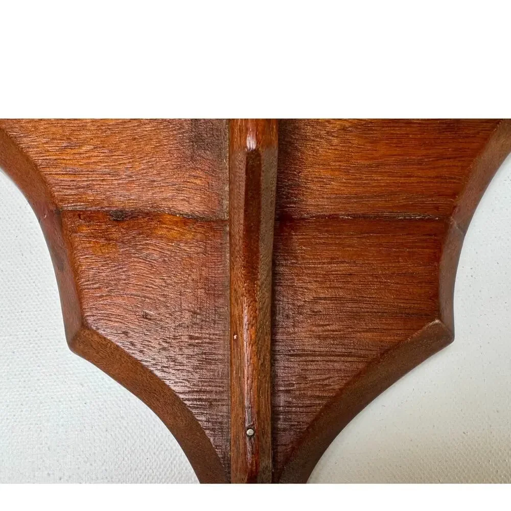 Victorian Folk Wall Shelf with Architectural Corbel Form